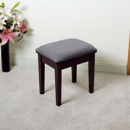 Oak 09 : Ghế Đôn Gỗ Sồi Mặt Nệm - Da Pu Đen